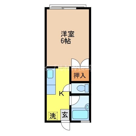 思案橋駅 徒歩5分 1階の物件間取画像